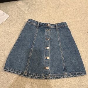 Divided by H&M Denim Flare Button-down Skirt Size 2